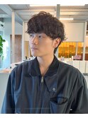 王道シャドウパーマ