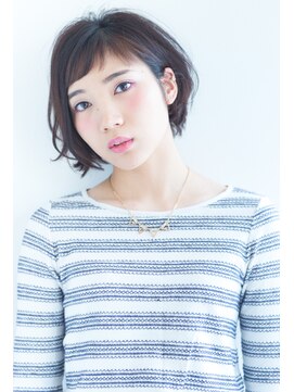 リル 8F 銀座(Rire) 【Rire-リル銀座-】くせ毛風☆エレガントショートバングボブ