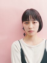 ファム(femme) ベーシックなボブにハイライトオンピンクグレージュ