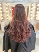 ヘアメイクサロン ゼロ(ZERO)&nbsp;春っぽ☆レッド・ピンク系ロングヘア♪
