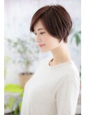 前下がりで美人顔…セシルカットウルフショートa