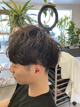 ナンバー(number+) 20代30代韓流☆ツイストパーマショートマッシュアッシュブラック