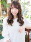 斜めバングダークアッシュ韓国風小顔カールa志木20代30代40代