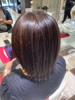アース 新越谷店(HAIR&MAKE EARTH)&nbsp;ボブ　白髪ぼかしハイライト