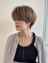 イヴォークトーキョーオーサカ(EVOKE TOKYO osaka)&nbsp;小顔 簡単セット 耳かけするだけ！ ショート ベージュカラー