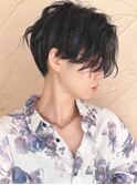 【morio池袋】大人20代黒髪前下がりショートボブ丸みショート♪