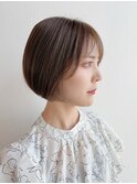 ショートボブ×インナーカラー