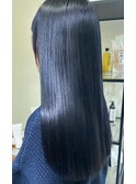 髪質改善カラー×ブルーブラック