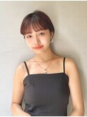 小顔/ワンレン/黒髪/ボブルフ/ネビージュ/札幌大通