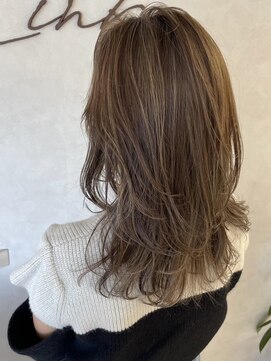 リンク(Link) 大人女性/ツヤ髪/ハイライト/透明感カラー/アッシュ/ベージュ