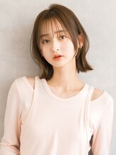 エレノア 渋谷公園通り店(Eleanor)&nbsp;シースルー前髪　ボブウルフ　ベージュブラウンカラー