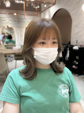 ロンド エスポワール 錦糸町(Lond espoir) ミディアムくびれヘア韓国ヘア透明感カラーブリーチなしカラー