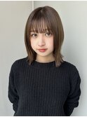 こなれミディミディアムヘア切りっぱなしボブくびれヘア10代20代