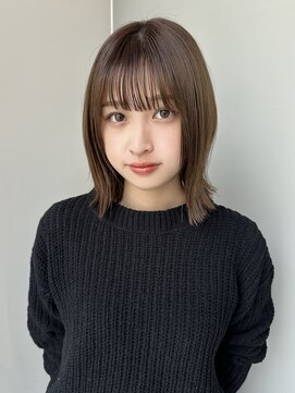 トリッカ シブヤ(TRICCA SHIBUYA) こなれミディミディアムヘア切りっぱなしボブくびれヘア10代20代