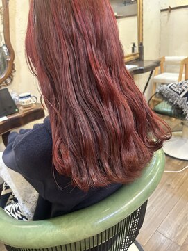 ベレッタ 枚方店(veretta.) pink×水素カラー×コテ巻き　担当:ばば/韓国ヘア/韓国ロング