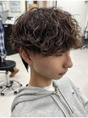 横浜シャドウパーマツイストスパイラルパーマセンターパート30代