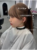 ブリーチなしベージュ/ブリーチなしダブルカラー/顔周りカット