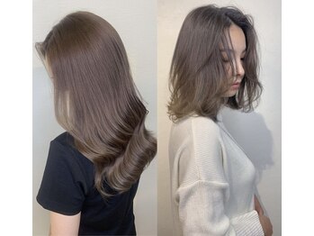 リルフェアリー 磐田店(Li’lFairy)の写真/気になり始めた白髪も、グレイカラーでお洒落にカバー。大人女性の魅力を引き出す透明感のあるカラーに＊
