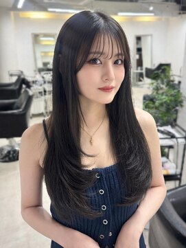 クレム 博多駅店(ChLem) 顔まわりレイヤー 艶カラー 暗髪 韓国風 髪質改善 福岡美容室