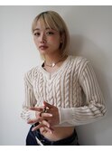 ハイトーンナチュラルボブスタイル