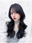 美髪韓国レイヤーイメチェン似合わせチェリーブラウンミニウルフ