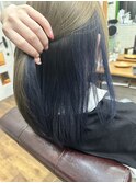 イメチェンブリーチインナーカラー_ミルクベージュネイビー_379