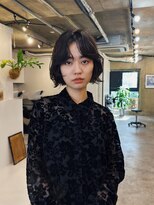 ヒュージ 三軒茶屋(huge)&nbsp;ショートボブ/ニュアンスパーマ/顔周りカット/20代30代