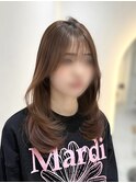 【tama】韓国風ミディアムレイヤーカット/顔周りカット
