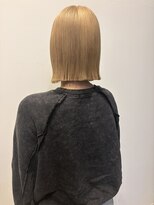 ロックス バイ マグ 松本(rocks BY MAG)&nbsp;くすみベージュマロンベージュ前下がり切りっぱなしボブ