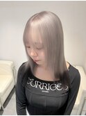 18701シルバーアッシュミルクティーベージュレイヤーショート