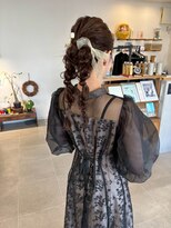 O&nbsp;編み込みアップスタイルヘアセットヘアアレンジブライダルヘア