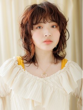 カバーヘア ブリス 戸田公園西口店(COVER HAIR bliss) イヤリングカラークラゲヘア抜け感マレットウルフパーマ20代X