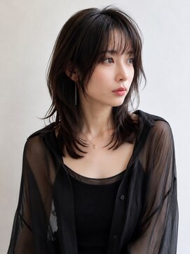 ノラ ギンザ(NORA GINZA) ミディアムウルフレイヤー× シースルーバング20代30代40代50代
