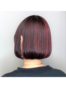 アンド バイ ヘアサロン(AND by hair salon) チェリーレッドハイライト
