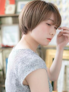 カバーヘア ブリス 戸田公園西口店(COVER HAIR bliss) ハイライトカラー斜めバングボブショートa戸田公園20代30代40代