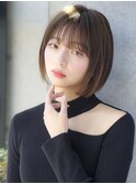 前髪あり小顔大人内巻きボブ20代30代40代【AIN.表参道】川原大地