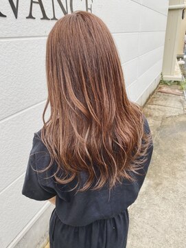 チェレ ロッソ 金剛店(Chere rosso) オレンジベージュ×オレンジポップ×ロングレイヤー