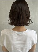 [kichi.] 切りっぱなしボブ×ブラウングレージュ