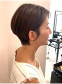 ショートボブ×ブランジュカラー