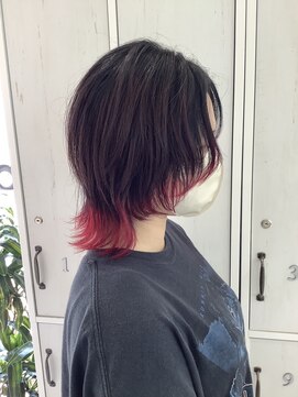 ハーツヘアーズ 五日市店(HEARTS hair's) マッシュウルフ　裾カラー
