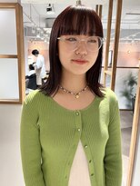 ラミエ バイ メルト 吉祥寺(lamie by melt)&nbsp;"久保田"ぷつっとミディアムヘアワイドバングぱっつん前髪
