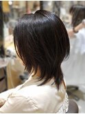 【最新ヘアスタイル・50代髪型】ショートウルフヘア×黒髪