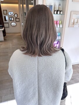 シエル バイ ケンジ 登戸 生田(CIEL by KENJE) ★くびレイヤーエモージュ前髪マチルダボブインナーグレージュ