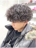 プードルパーマスパイラルパーマツイストパーマメンズマッシュ