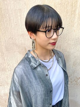 リール(rire) デザインカラーレイヤーカットウェットヘア夏オリーブベージュ