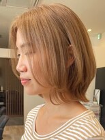 アトリエコア(Atelier Coa) ダブルカラーミルクティーベージュカラーケアブリーチ韓国ボブ