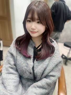 フォンド 津田沼(fond.) 前髪/アンブレラカラー/こなれミディ/イメチェン/ウェーブパーマ