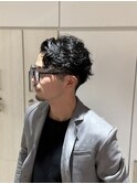 大人ビジネスニュアンスメンズパーマ長後