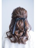 結婚式ヘアセット/ハーフアップ・