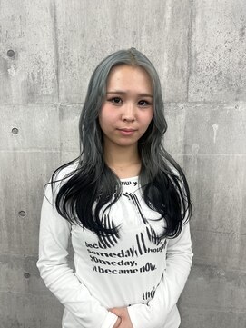 モニカ 栄店(MONIQA) スモーキーグリーン × 裾カラー黒